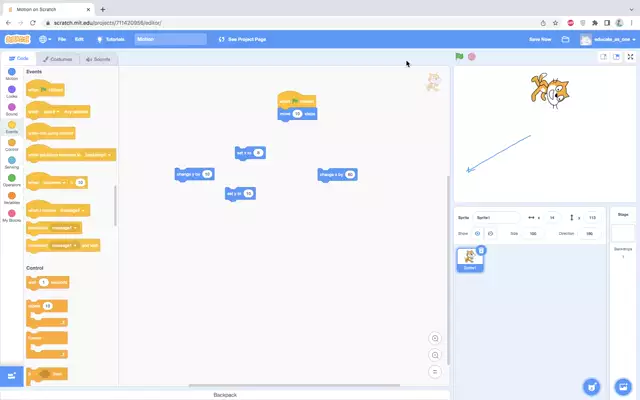 Scratch Lesson 9: More X and Y Movement