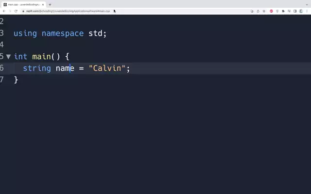 C++ Variables- Calvin Huang