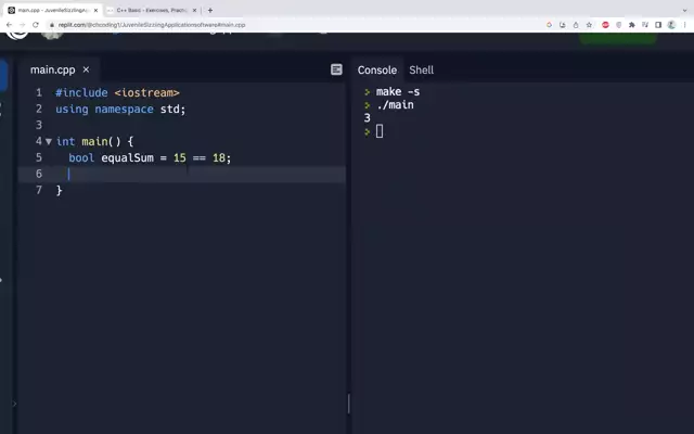 C++ Intro to Booleans - Calvin Huang