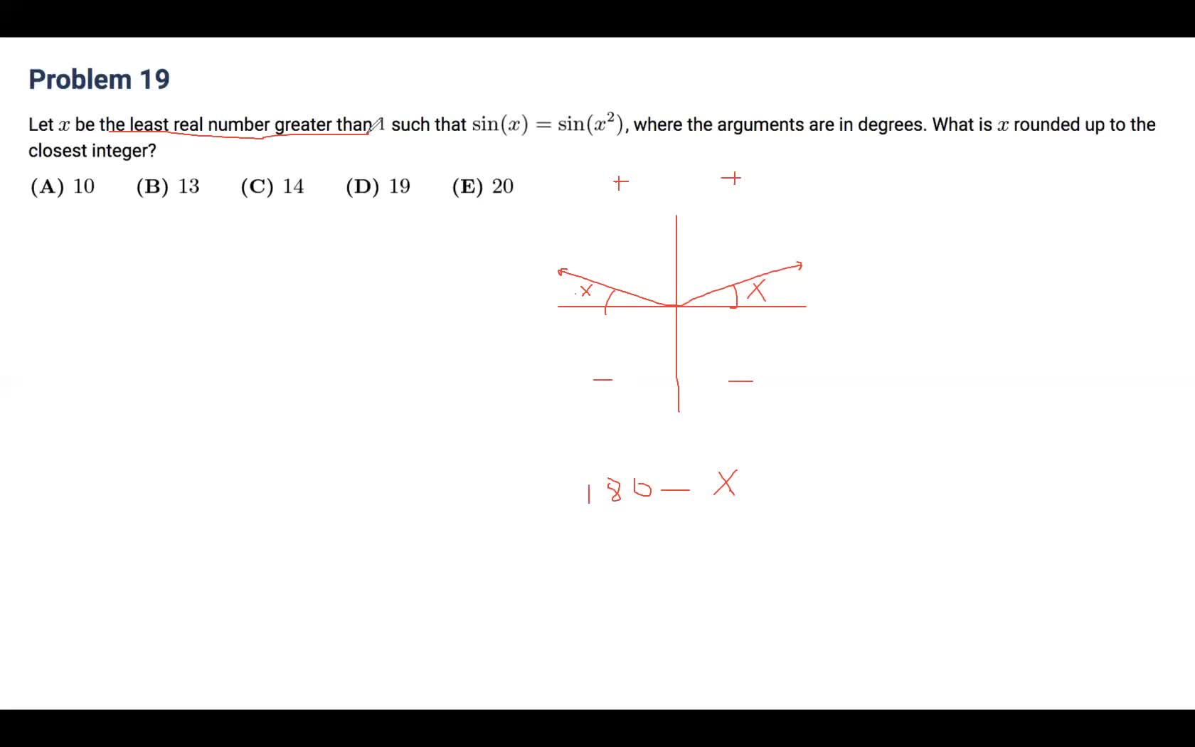 Trig - Fall AMC12A #19 By Calvin Huang