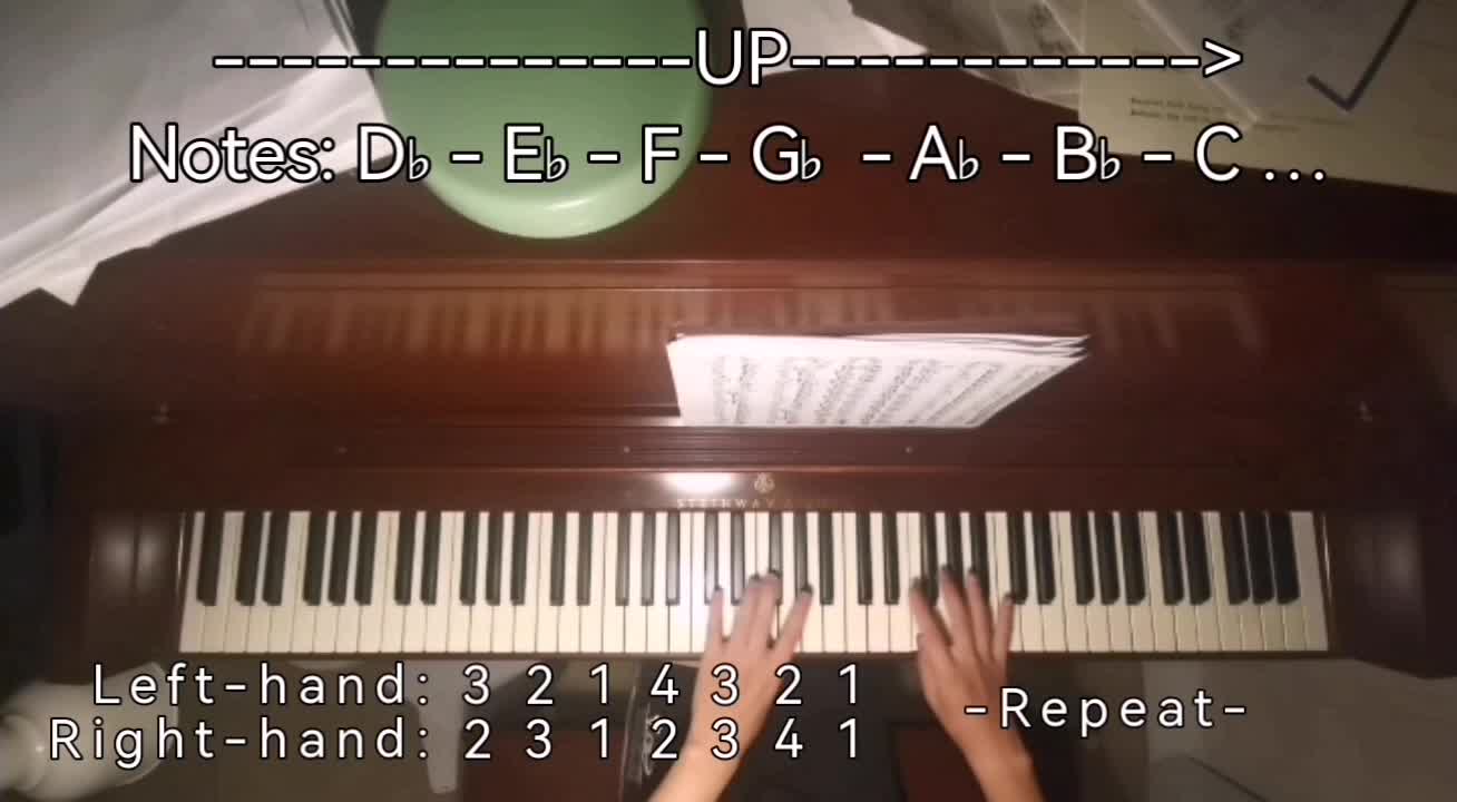 Piano - Teaching D♭ Major Scale