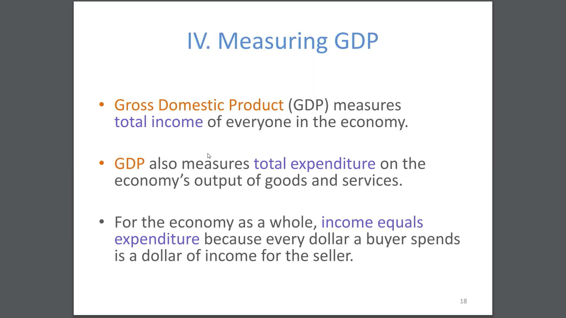 Measuring GDP - Three Ways of Measuring GDP