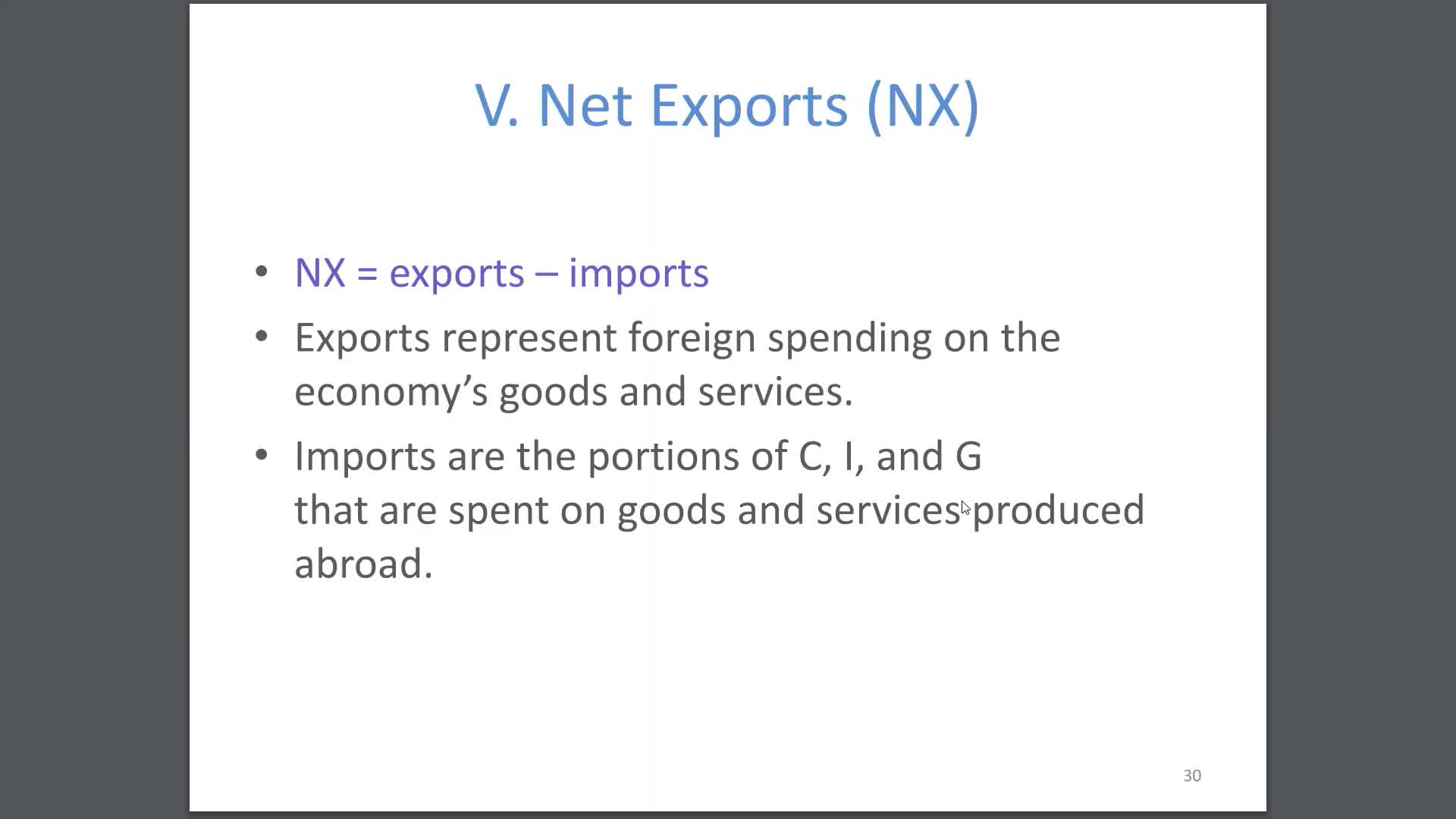 Measuring GDP - Components of GDP